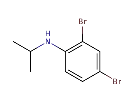 Molecular Structure of 62982-58-5 (Benzenamine, 2,4-dibromo-N-(1-methylethyl)-)