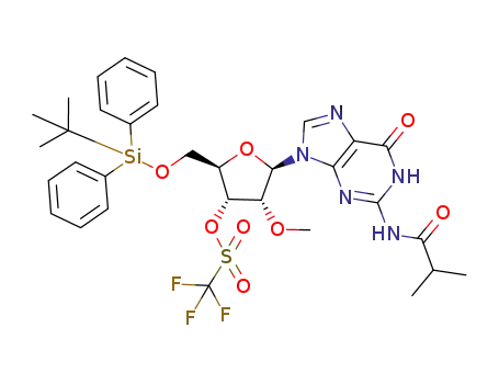 5'-O-(tert-butyl)diphenylsilyl-2'-O-methyl-3'-trifluoromethylsulfonyl-N<sup>2</sup>-isobutyrylguanosine