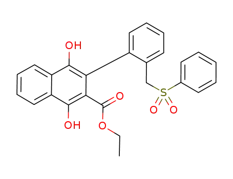 ethyl 3-(2-phenylsulfonylmethylphenyl)-1,4-dihydroxynaphthalene-2-carboxylate
