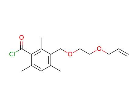 Molecular Structure of 921193-21-7 (Benzoyl chloride, 2,4,6-trimethyl-3-[[2-(2-propen-1-yloxy)ethoxy]methyl]-)
