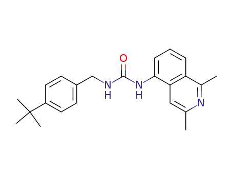 Molecular Structure of 581811-41-8 (Urea,
N-[[4-(1,1-dimethylethyl)phenyl]methyl]-N'-(1,3-dimethyl-5-isoquinolinyl)-)