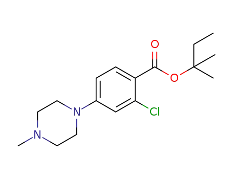 Molecular Structure of 1059705-74-6 (tert-pentyl 2-chloro-4-(4-methylpiperazin-1-yl)benzoate)