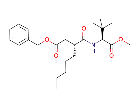 Molecular Structure of 1035610-03-7 (N-[(R)-3-benzyloxycarbonyl-2-pentylpropanoyl]-L-tert-leucine methyl ester)
