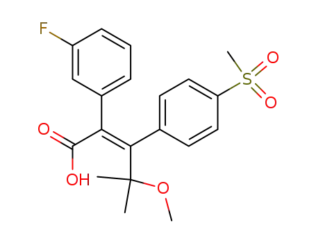 2-(3-fluorophenyl)-4-methoxy-4-methyl-3-(4-(methylsulfonyl) phenyl)-2-(Z)-pentenoic acid