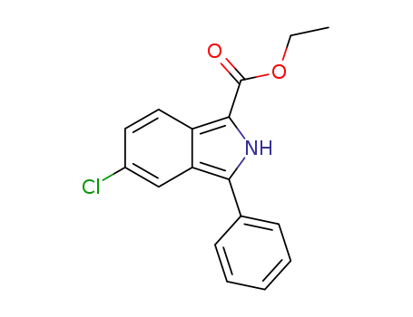 Molecular Structure of 61294-95-9 (2H-Isoindole-1-carboxylic acid, 5-chloro-3-phenyl-, ethyl ester)