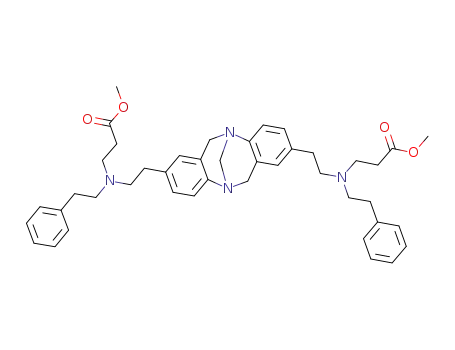 Molecular Structure of 1023272-07-2 (N,N'-(6H,12H-5,11-methanodibenzo[b,f][1,5]diazocine-2,8-diyldi-2,1-ethanediyl)-bis[N-(2-methoxycarbonylethyl)phenethylamine])