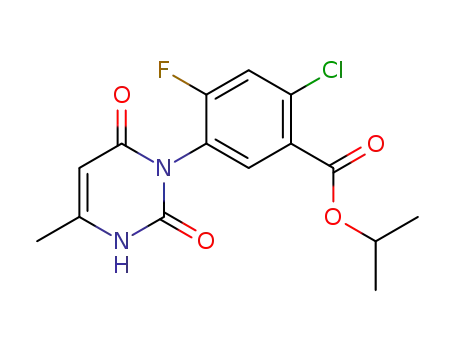 Benzoic acid,
2-chloro-5-(3,6-dihydro-4-methyl-2,6-dioxo-1(2H)-pyrimidinyl)-4-fluoro-,
1-methylethyl ester