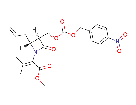 methyl 3-methyl-2-[(3S,4R)-3-{(1S)-1-(p-nitrobenzyloxycarbonyloxy)ethyl}-2-oxo-4-allylazetidin-1-yl]but-2-enoate