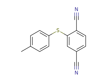 Molecular Structure of 51762-76-6 (1,4-Benzenedicarbonitrile, 2-[(4-methylphenyl)thio]-)