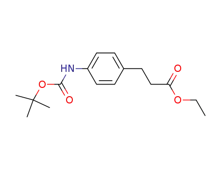 Molecular Structure of 198896-22-9 (ETHYL 3-(4-(TERT-BUTOXYCARBONYLAMINO)PHENYL)PROPANOATE)