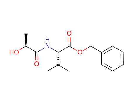 Molecular Structure of 1181104-59-5 (benzyl (2S)-2-{[(2S)-2-hydroxypropanoyl]amino}-3-methylbutanoate)