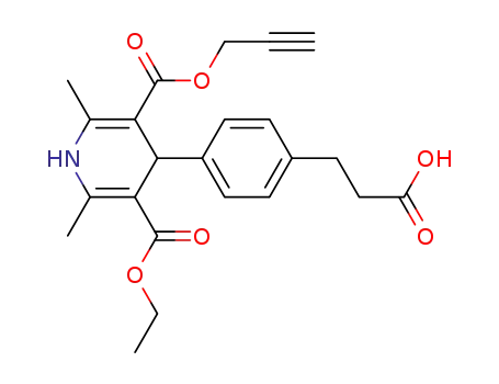 3,5-Pyridinedicarboxylic acid, 1,4-dihydro-4-(4-(2-carboxyethyl)phenyl)-2,6-dimethyl-, 3-ethyl 5-(2-propynyl) ester