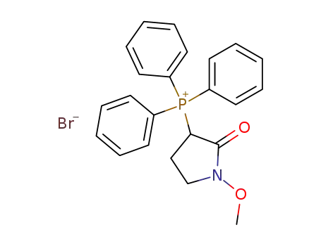 Molecular Structure of 118411-48-6 (Phosphonium, (1-methoxy-2-oxo-3-pyrrolidinyl)triphenyl-, bromide)