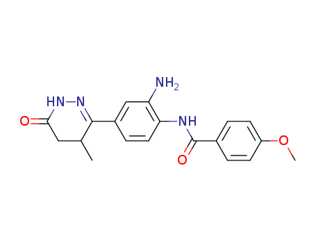 Benzamide,
N-[2-amino-4-(1,4,5,6-tetrahydro-4-methyl-6-oxo-3-pyridazinyl)phenyl]-4
-methoxy-