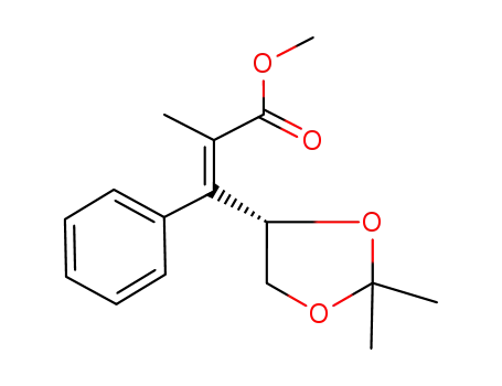 2-Propenoic acid,
3-[(4S)-2,2-dimethyl-1,3-dioxolan-4-yl]-2-methyl-3-phenyl-, methyl ester,
(2Z)-