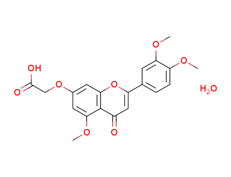Acetic acid,
[[2-(3,4-dimethoxyphenyl)-5-methoxy-4-oxo-4H-1-benzopyran-7-yl]oxy]-,
monohydrate