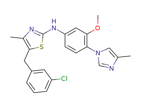 [5-(3-chloro-benzyl)-4-methyl-thiazol-2-yl]-[3-methoxy-4-(4-methyl-imidazol-1-yl)-phenyl]-amine