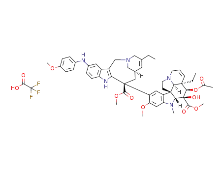 Molecular Structure of 854607-21-9 (11'-(4-methoxyphenylamino)vinorelbine trifluoroacetate)