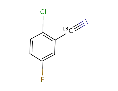 Molecular Structure of 1130037-31-8 ([nitrile-13C]2-chloro-5-fluorobenzonitrile)