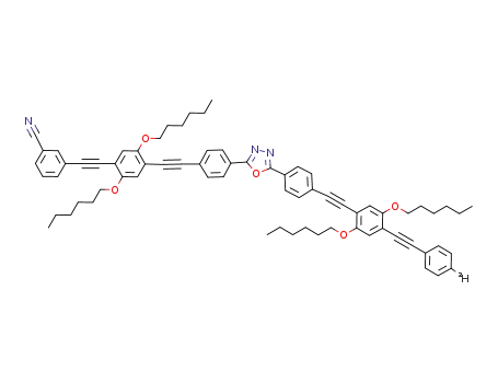 2-[4-({4-[2-(3-cyanophenyl)ethynyl]-2,5-bis(hexyloxy)phenyl}ethynyl)phenyl]-5-[4-{2-{4-[2-(4-deuterophenyl)ethynyl]-2,5-bis(hexyloxy)phenyl}ethynyl}phenyl]-1,3,4-oxadiazole