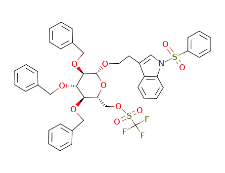 2-(1phenylsulfonyl-indol-3yl)ethyl-2,3,4-tri-O-benzyl-6-O-trifluoromethylsulfonyl-β-D-glucopyranoside