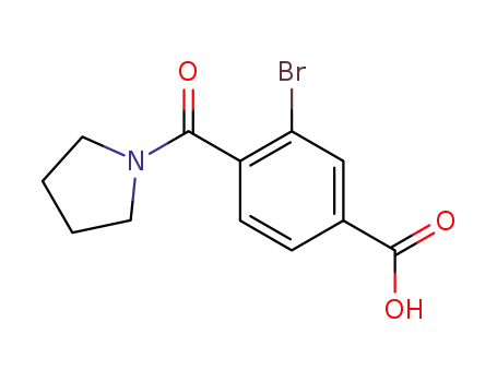 3-bromo-4-(pyrrolidin-1-yl-carbonyl)-benzoic acid