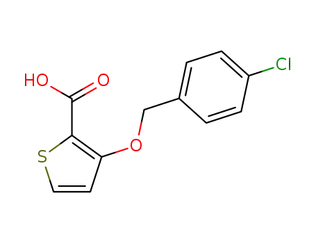 Molecular Structure of 339009-58-4 (3-[(4-CHLOROBENZYL)OXY]-2-THIOPHENECARBOXYLIC ACID)