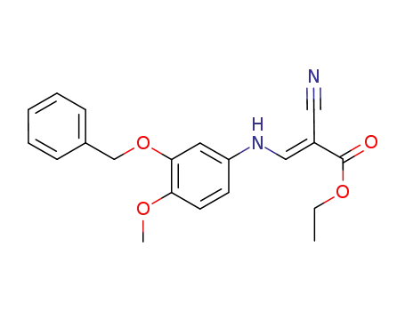 2-Propenoic acid,
2-cyano-3-[[4-methoxy-3-(phenylmethoxy)phenyl]amino]-, ethyl ester,
(2E)-