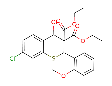 3,3-dicarbethoxy-2-(2-methoxyphenyl)-7-chlorothiochroman-4-ol