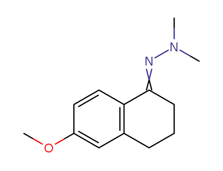 Molecular Structure of 16388-08-2 (2-(6-methoxy-3,4-dihydronaphthalen-1(2H)-ylidene)-1,1-dimethylhydrazine)