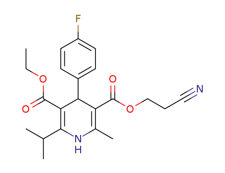 5-(2-Cyanoethyl)-3-ethyl-1,4-dihydro-4-(4-fluorophenyl)-2-isopropyl-6-methyl-pyridine-3,5-dicarboxylate