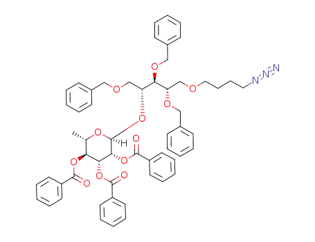 1-O-(4-azidobutyl)-4-O-(2,3,4-tri-O-benzoyl-α-L-rhamnopyranosyl)-2,3,5-tri-O-benzyl-D-ribitol