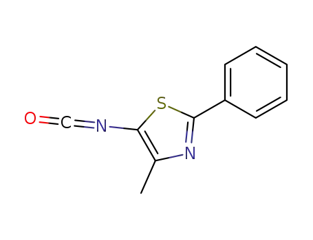 Molecular Structure of 852180-46-2 (5-ISOCYANATO-4-METHYL-2-PHENYL-1,3-THIAZOLE)