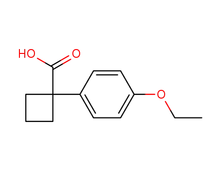 Molecular Structure of 72370-82-2 (1-(4-ethoxyphenyl)cyclobutane-1-carboxylic acid)