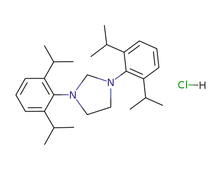 Molecular Structure of 777084-20-5 (2-Imidazolidinylidene, 1,3-bis[2,6-bis(1-methylethyl)phenyl]-,
monohydrochloride)