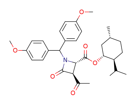 (3S,4S)-3-acetyl-1-(di-p-anisylmethyl)-4-(l-menthyloxycarbonyl)-2-azetidinone