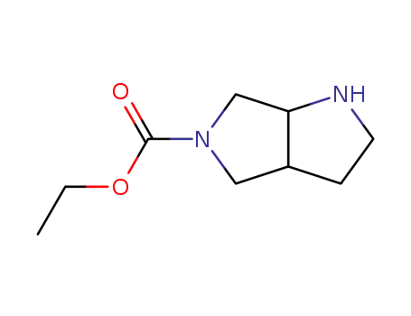 Molecular Structure of 132414-79-0 (Pyrrolo[3,4-b]pyrrole-5(1H)-carboxylic  acid,  hexahydro-,  ethyl  ester)