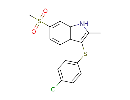 1H-Indole, 3-[(4-chlorophenyl)thio]-2-methyl-6-(methylsulfonyl)-