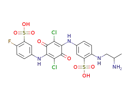 C<sub>21</sub>H<sub>19</sub>Cl<sub>2</sub>FN<sub>4</sub>O<sub>8</sub>S<sub>2</sub>