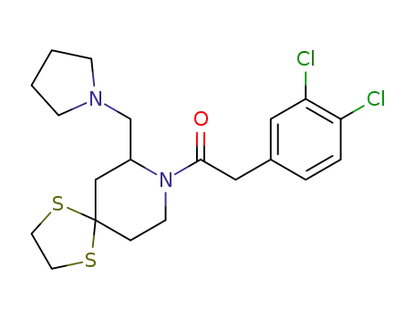 8-<(3,4-dichlorophenyl)acetyl>-7-(1-pyrrolidinylmethyl)-1,4-dithia-8-azaspiro<4.5>decane
