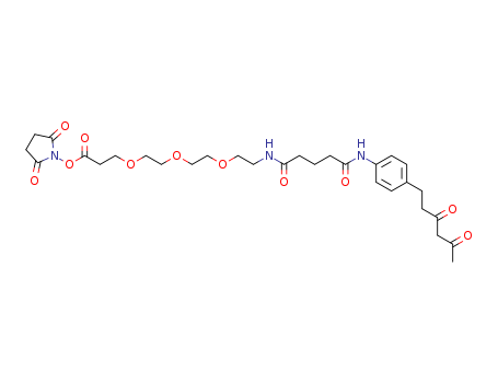 4,7,10-Trioxa-13-azaoctadecanoic acid, 18-[[4-(3,5-dioxohexyl)phenyl]amino]-14,18-dioxo-, 2,5-dioxo-1-pyrrolidinyl ester