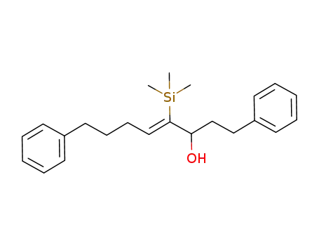 Molecular Structure of 919285-03-3 (Benzenepropanol, a-[(1Z)-5-phenyl-1-(trimethylsilyl)-1-penten-1-yl]-)
