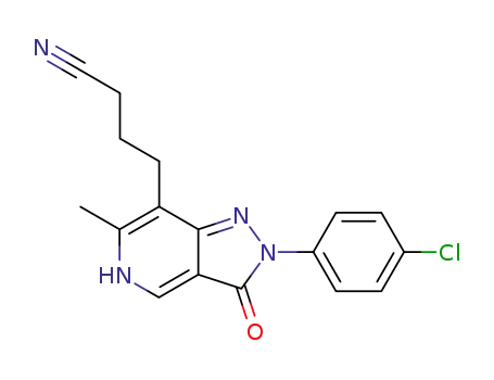 2-(4-chlorophenyl)-7-(3-cyanopropyl)-2,5-dihydro-6-methylpyrazolo[4,3-c]pyridin-3-one