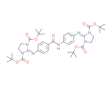 Molecular Structure of 1015690-54-6 (4,4'-bis[1,3-di(tert-butoxycarbonyl)-2-imidazolidinylimino]benzanilide)