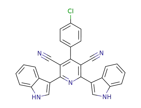 4-(4-chlorophenyl)-2,6-di(1H-indol-3-yl)pyridine-3,5-dicarbonitrile