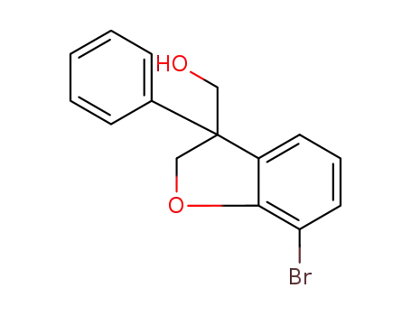 Molecular Structure of 918305-08-5 (3-Benzofuranmethanol, 7-bromo-2,3-dihydro-3-phenyl-)