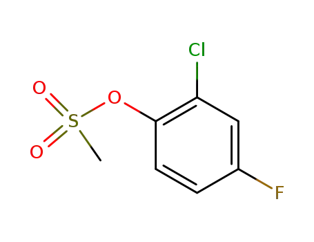 Molecular Structure of 106123-84-6 (Phenol, 2-chloro-4-fluoro-, methanesulfonate)