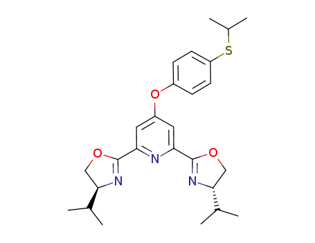 2,6-bis[(S)-4'-isopropyloxazolin-2'yl]-4-(4-isopropylthio)-1-phenoxypyridine
