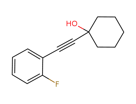 Molecular Structure of 1007120-34-4 (1-(2-fluorophenylethynyl)cyclohexanol)