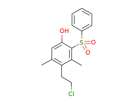 4-(2-chloroethyl)-3,5-dimethyl-2-(phenylsulfonyl)phenol